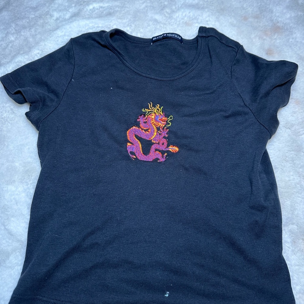 RARE brandy melville dragon baby cropped tee